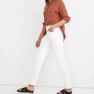 MADEWELL THE PERFECT VINTAGE JEAN WHITE TILE HIGH RISE JEANS NEW $128 27